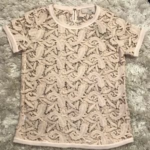 Loft lace short sleeve shirt